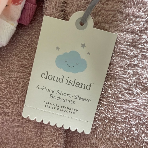 NWT Cloud Island 0-3 Month 4 pack Sleeveless Bodysuit - Picture 6 of 7